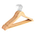 6-Pack Extra Wide Wood Clothes Hanger Coat Hanger Rounder Shoulder Suite Hanger for Closet Collection Natural Wood Collection | Title: Default Title