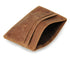 Nesitu Vintage Coffee / Brown Cowhide Simple Men Credit Card Holder Genuine Leather Mini Wallets #M8101 | Color: 