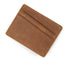 Nesitu Vintage Coffee / Brown Cowhide Simple Men Credit Card Holder Genuine Leather Mini Wallets #M8101 | Color: Coffee