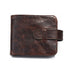 Nesitu Vintage Coffee / Brown Cowhide Simple Men Credit Card Holder Genuine Leather Mini Wallets #M8101 | Color: 